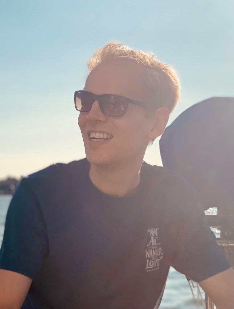 Tom Waterton on the water