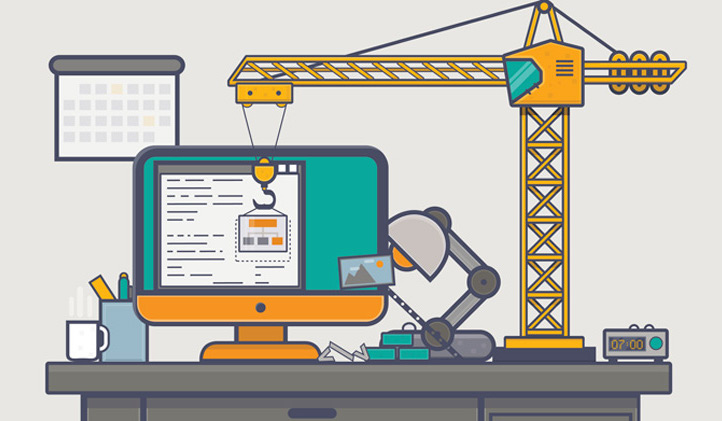 Website construction illustration