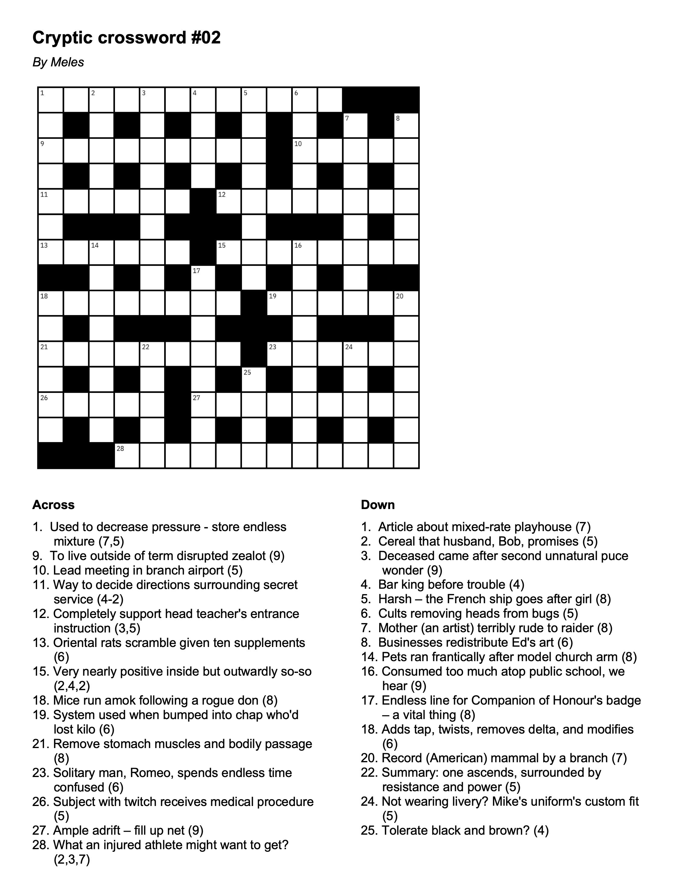 Cryptic crossword #02