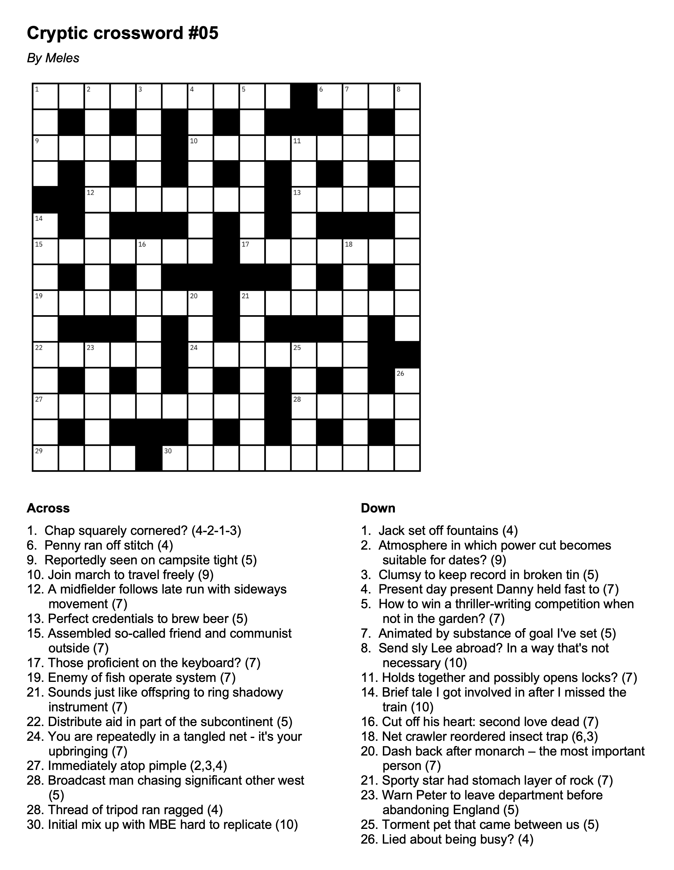 Cryptic crossword #05