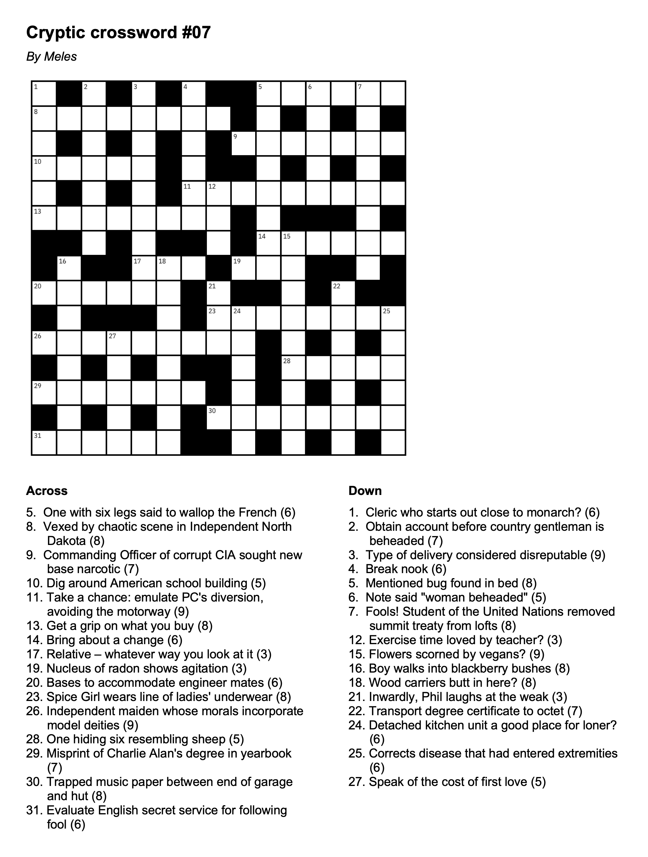 Cryptic crossword #07