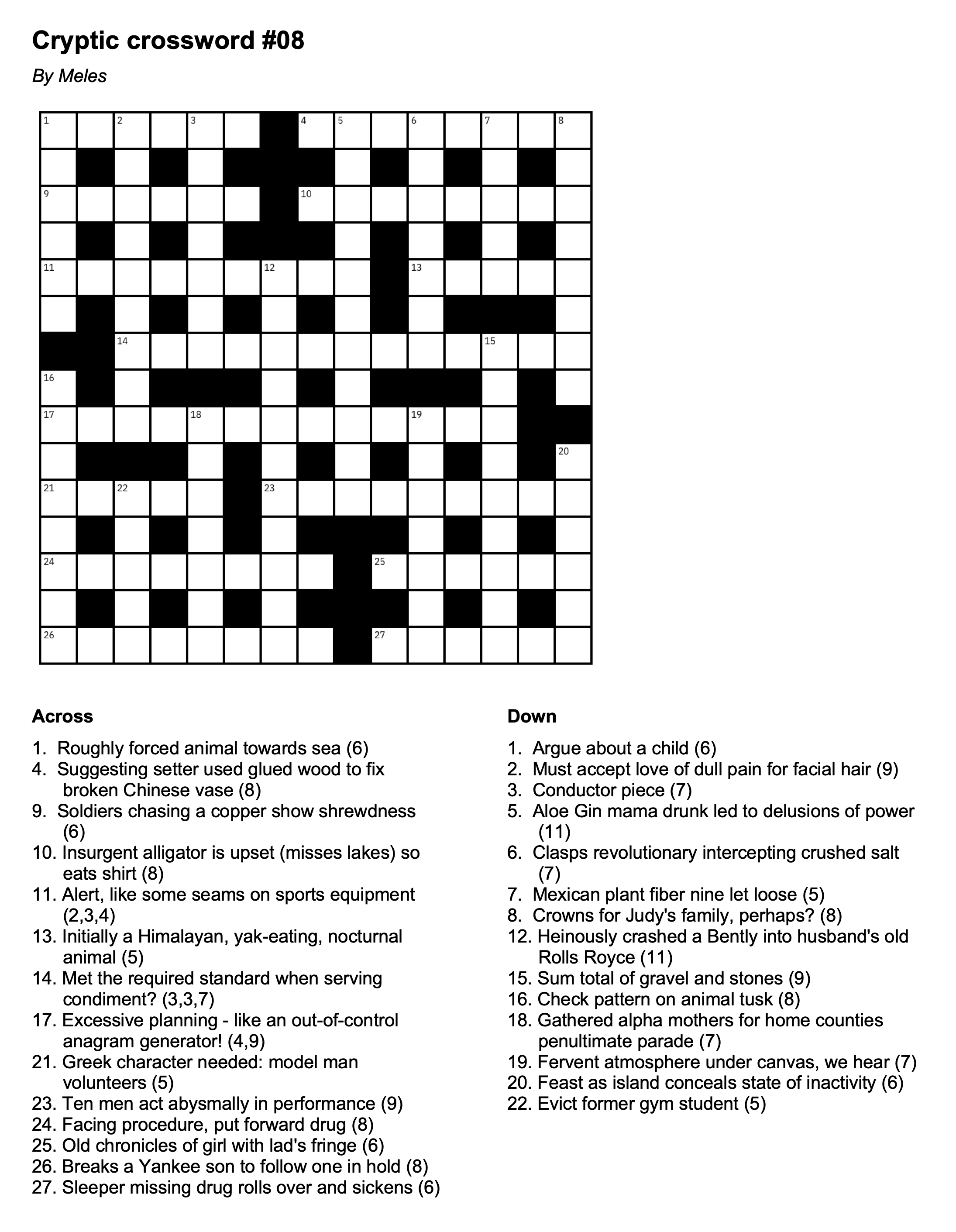 Cryptic crossword #08