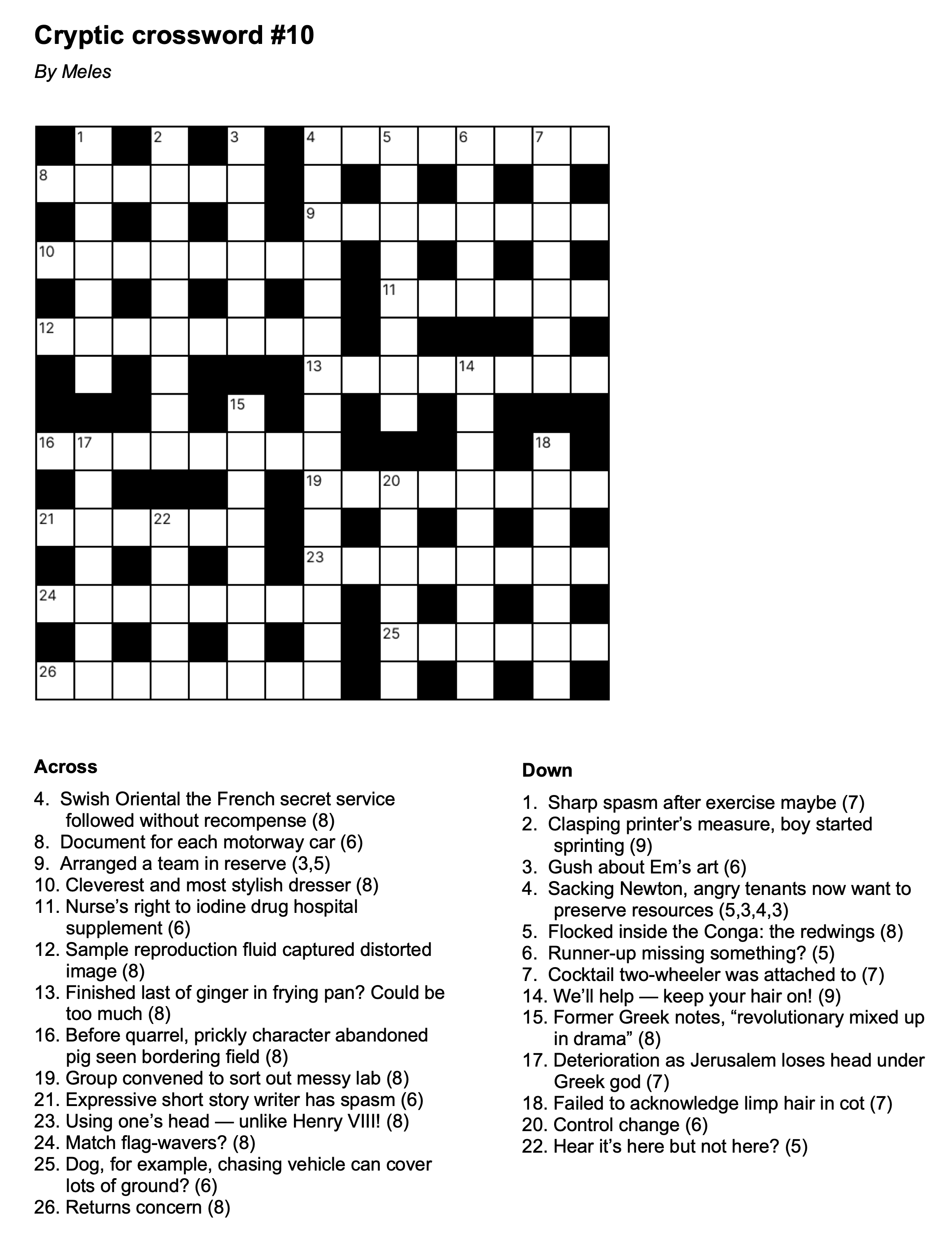 Cryptic crossword #10